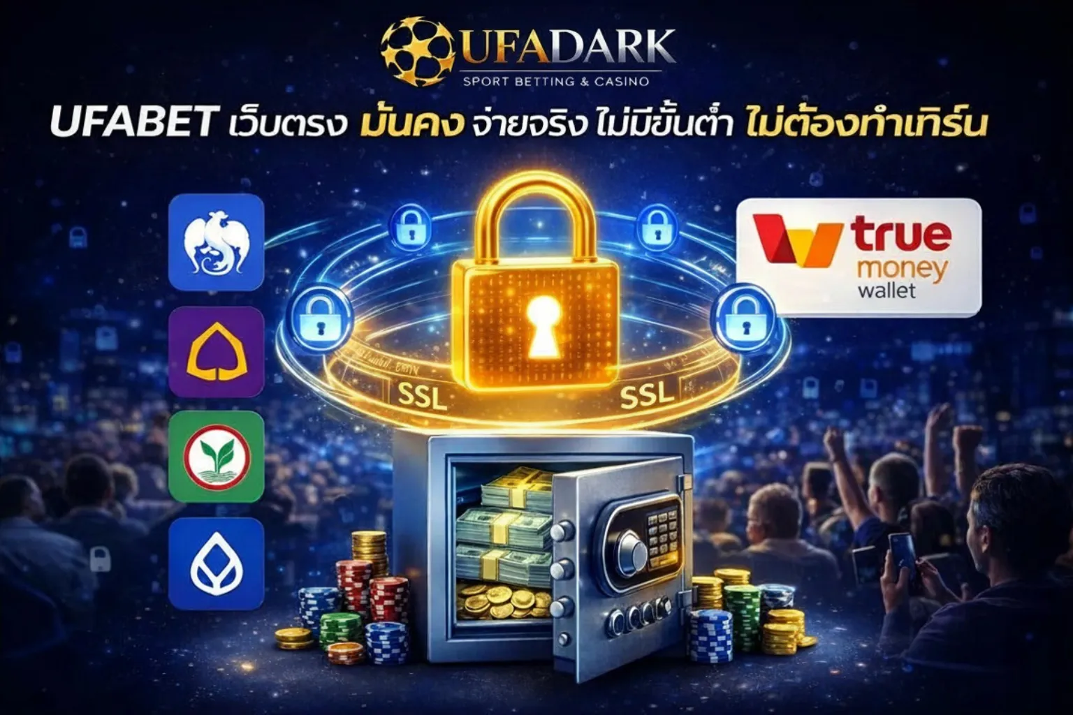ระบบความปลอดภัยขั้นสูง การรองรับ True Wallet และความมั่นคงทางการเงินของ UFABET เว็บตรง UFADark